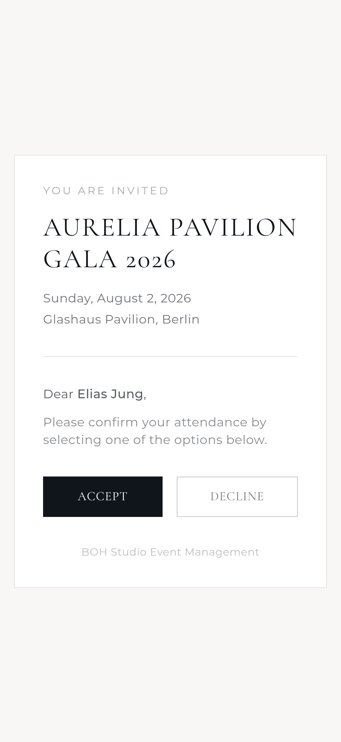 One-tap RSVP