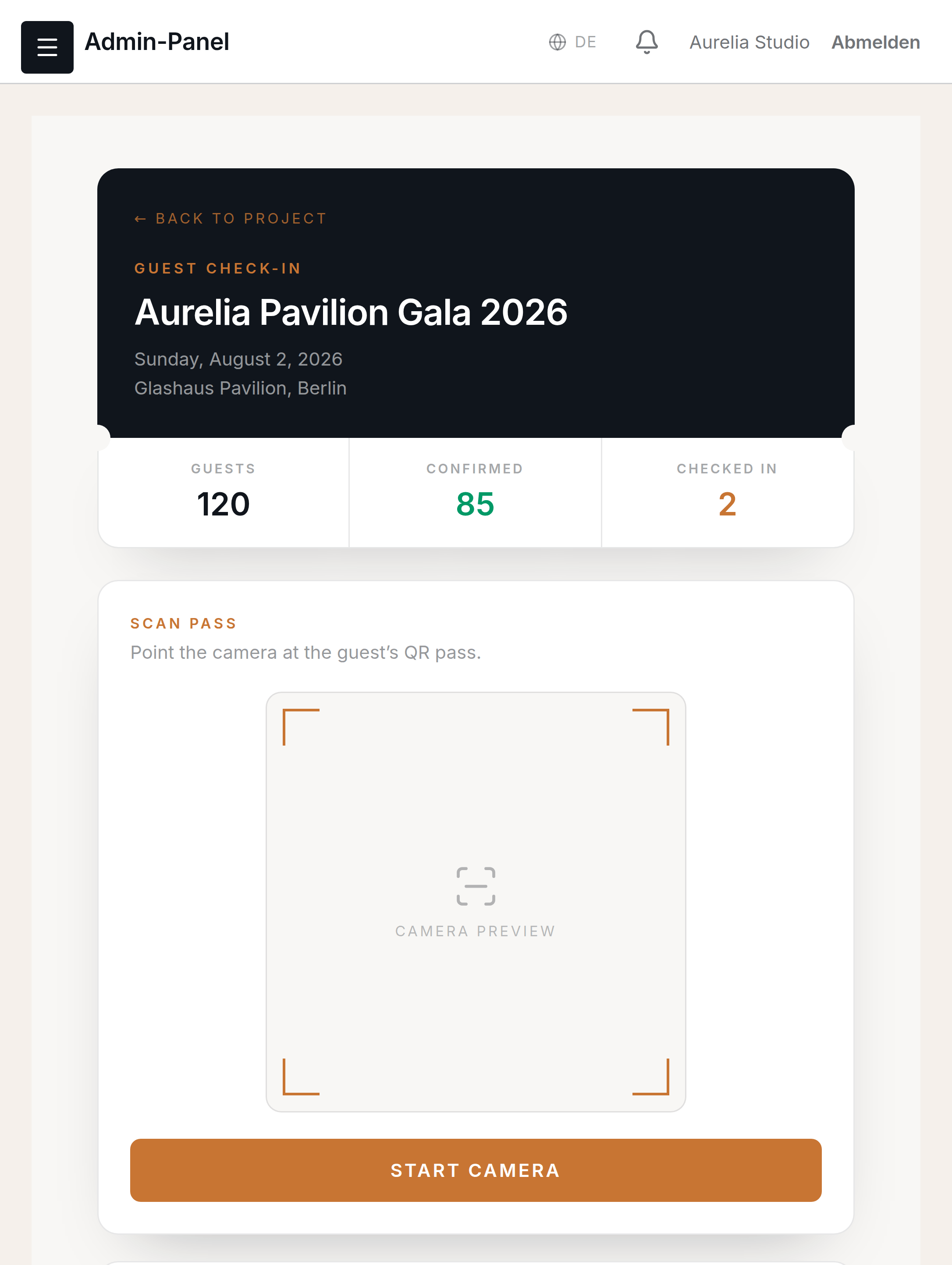 Scan a guest's pass