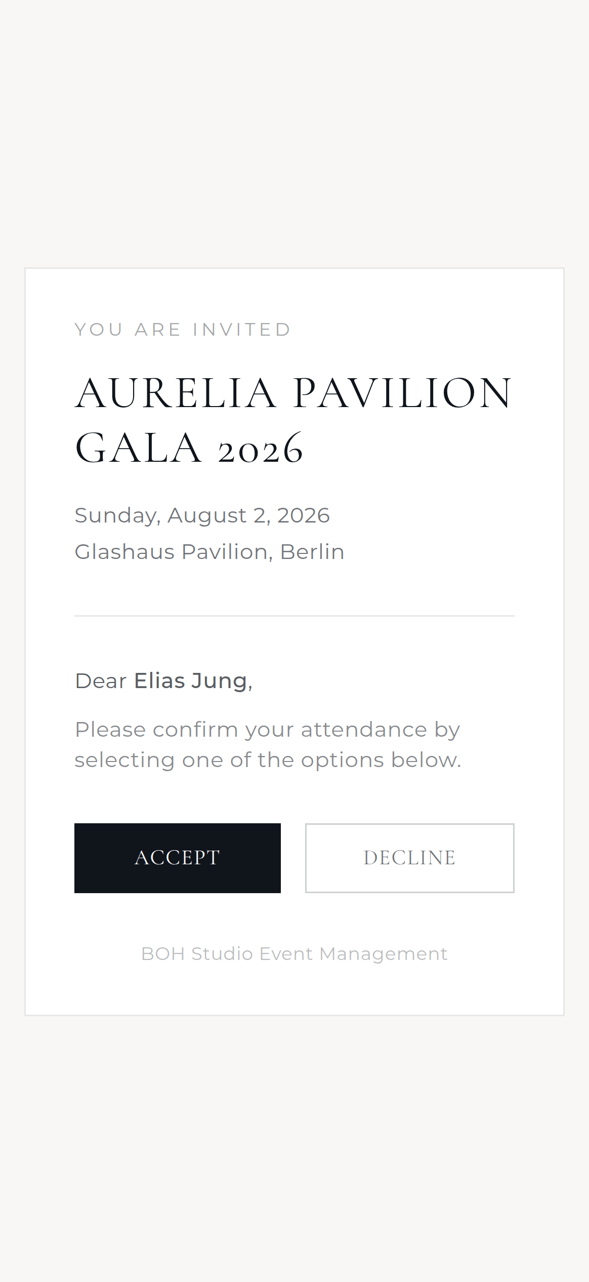 One-tap RSVP
