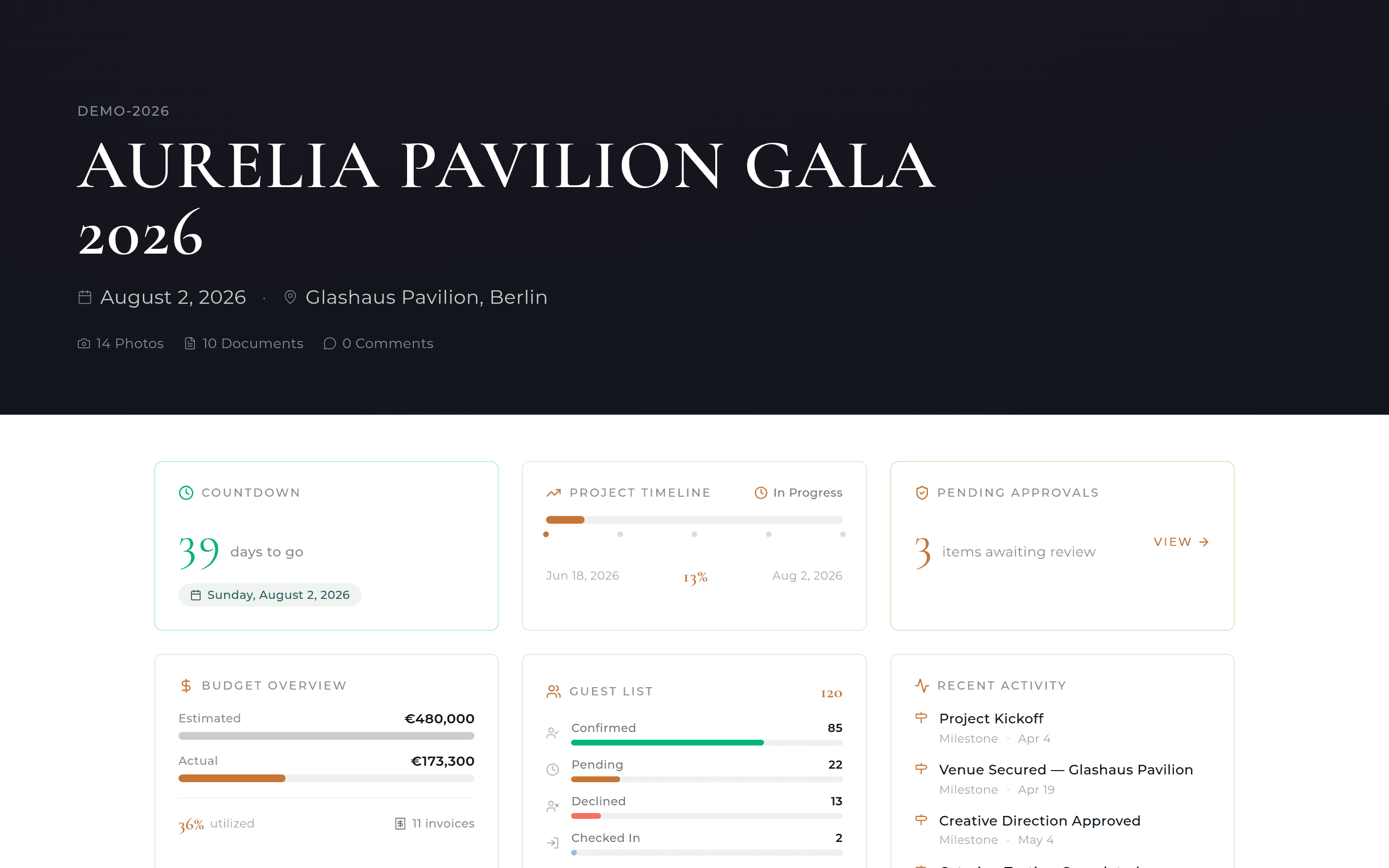 Overview — Studio BOH client portal